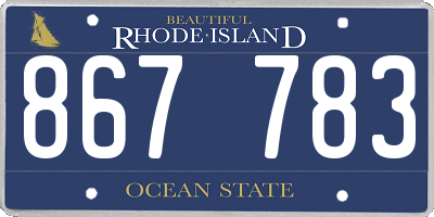 RI license plate 867783