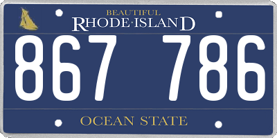 RI license plate 867786
