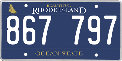 RI license plate 867797