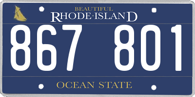 RI license plate 867801