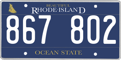 RI license plate 867802