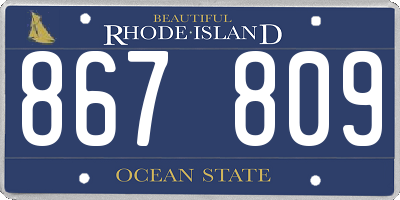 RI license plate 867809