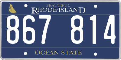 RI license plate 867814