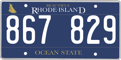 RI license plate 867829