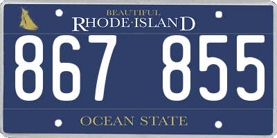 RI license plate 867855