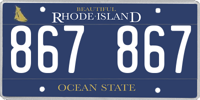 RI license plate 867867