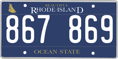 RI license plate 867869