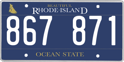 RI license plate 867871