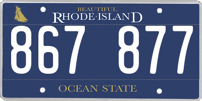 RI license plate 867877