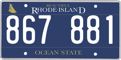 RI license plate 867881