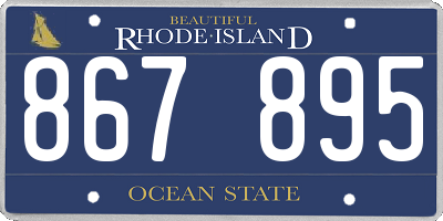 RI license plate 867895