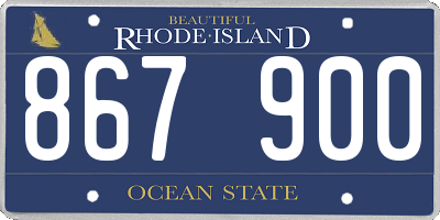 RI license plate 867900