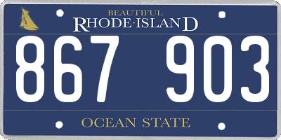RI license plate 867903
