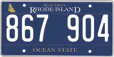 RI license plate 867904