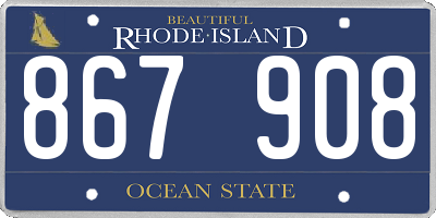 RI license plate 867908