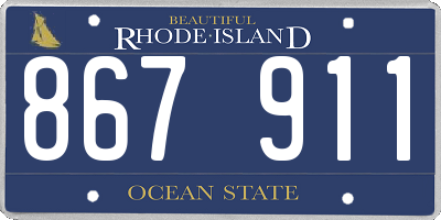 RI license plate 867911