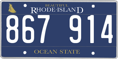 RI license plate 867914