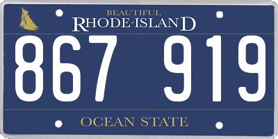 RI license plate 867919