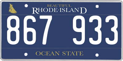 RI license plate 867933