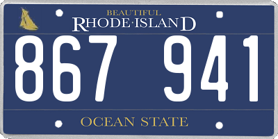 RI license plate 867941