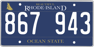 RI license plate 867943