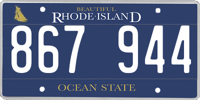 RI license plate 867944