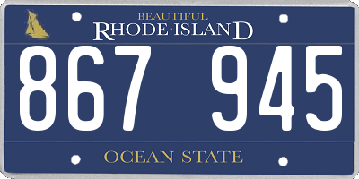 RI license plate 867945