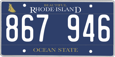 RI license plate 867946