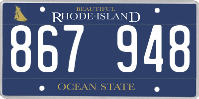 RI license plate 867948