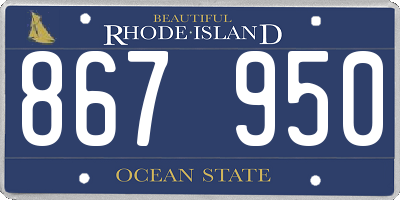 RI license plate 867950