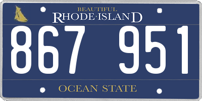 RI license plate 867951