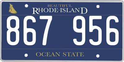 RI license plate 867956