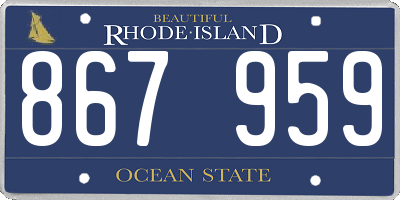 RI license plate 867959