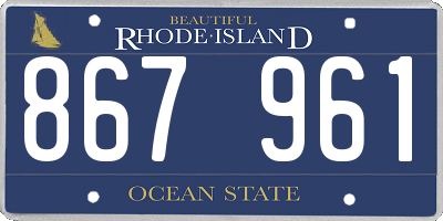 RI license plate 867961
