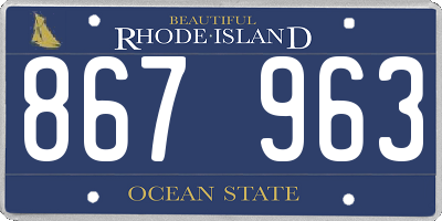 RI license plate 867963