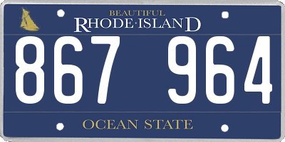 RI license plate 867964