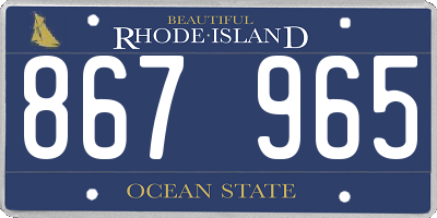 RI license plate 867965