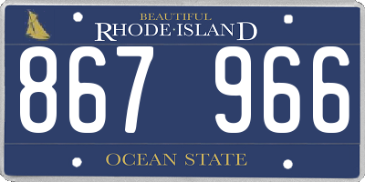 RI license plate 867966