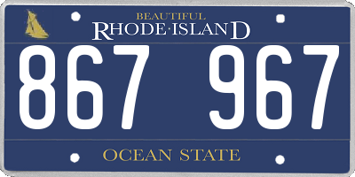 RI license plate 867967