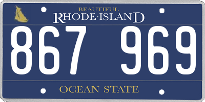 RI license plate 867969