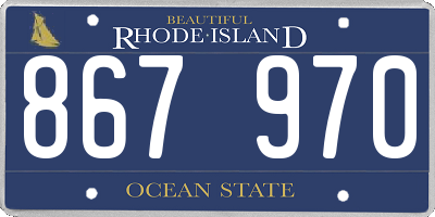 RI license plate 867970