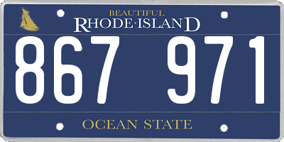 RI license plate 867971