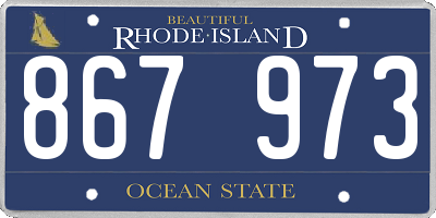 RI license plate 867973