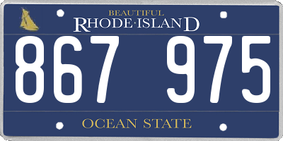 RI license plate 867975