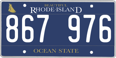 RI license plate 867976