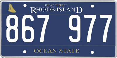 RI license plate 867977