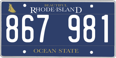 RI license plate 867981