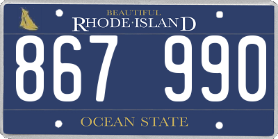 RI license plate 867990