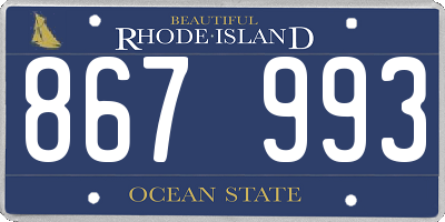 RI license plate 867993