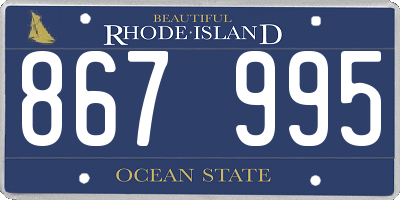 RI license plate 867995